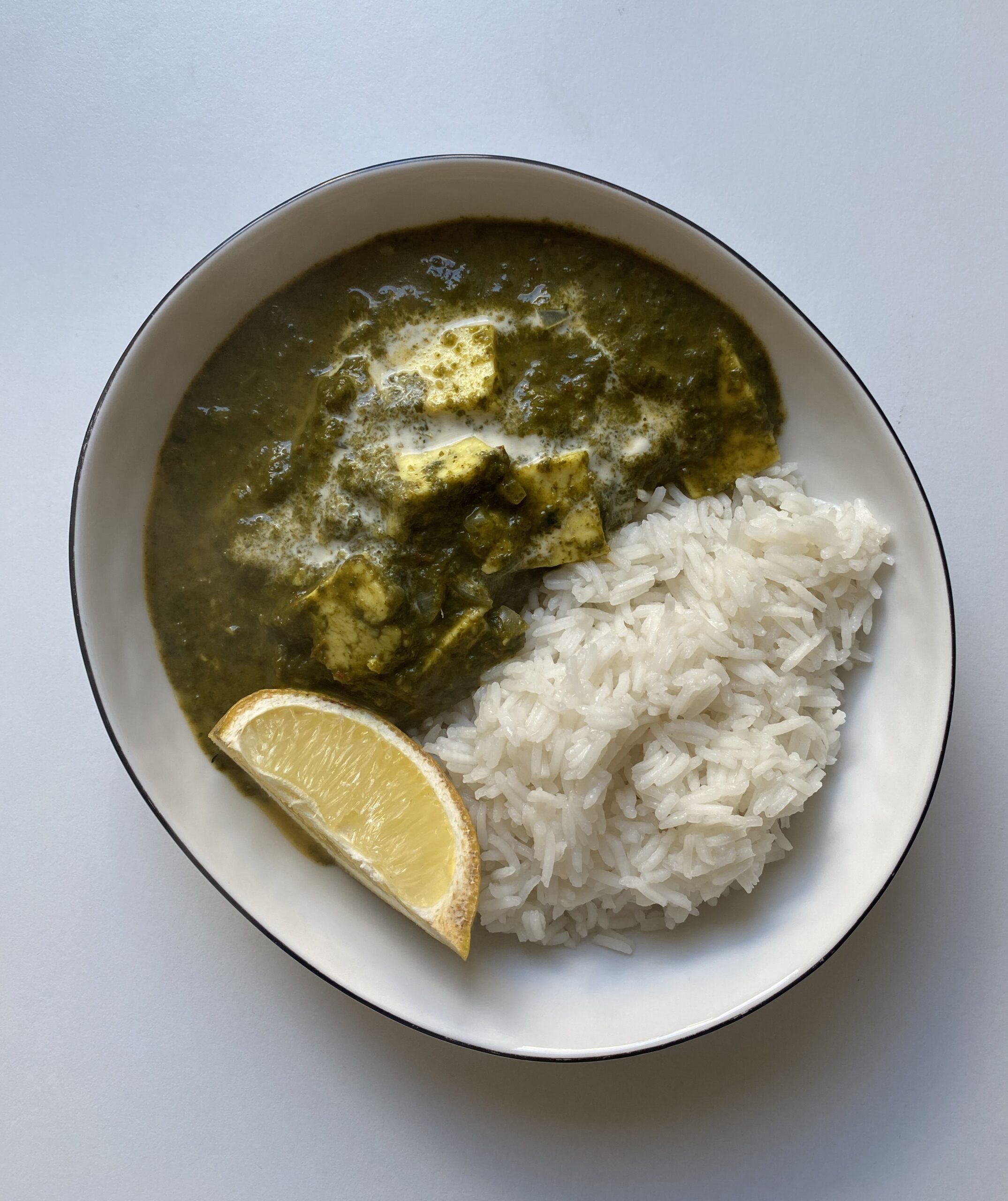 Palak Paneer with Basmati Rice