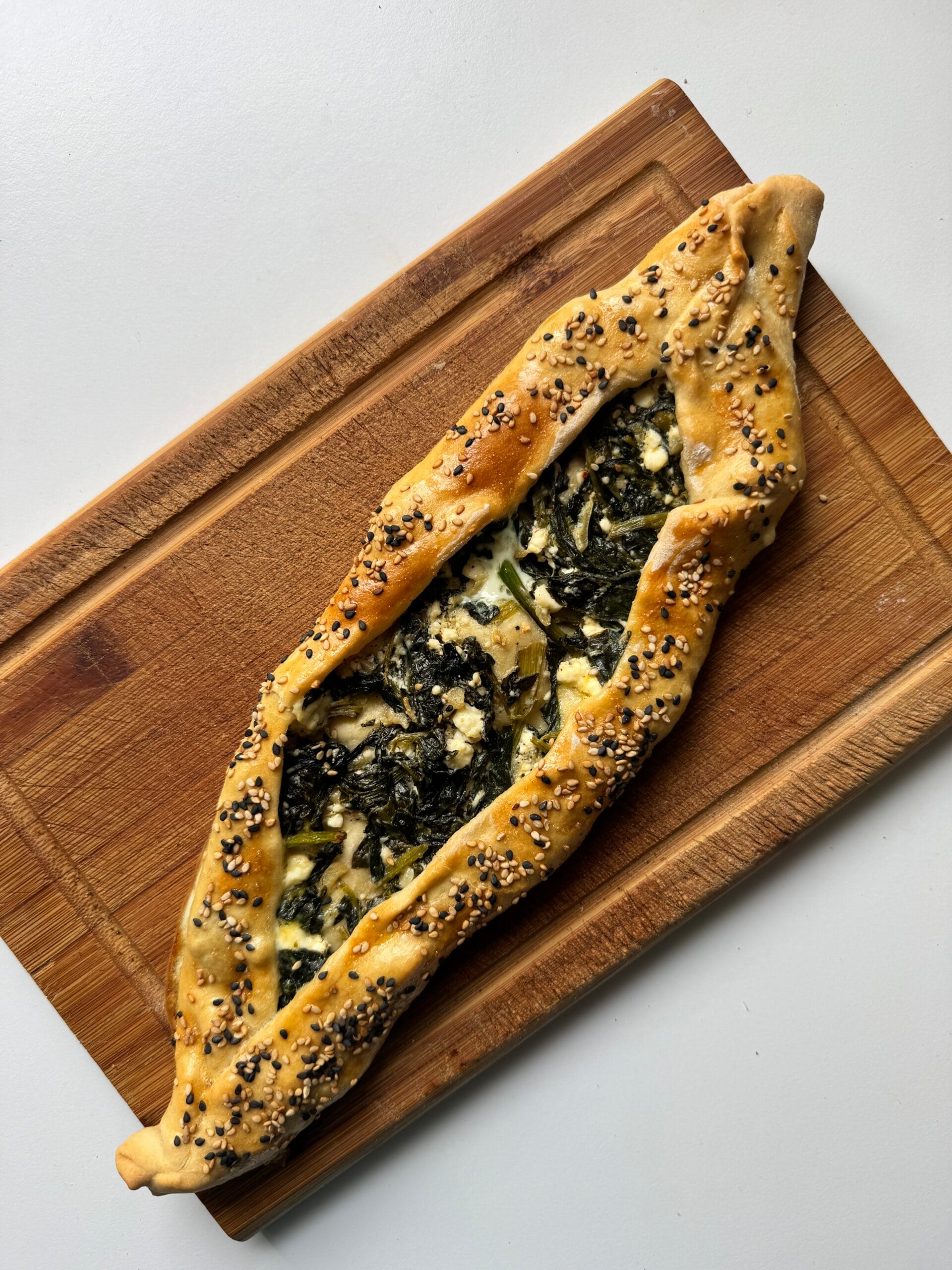 Spinach and Cheese Pide