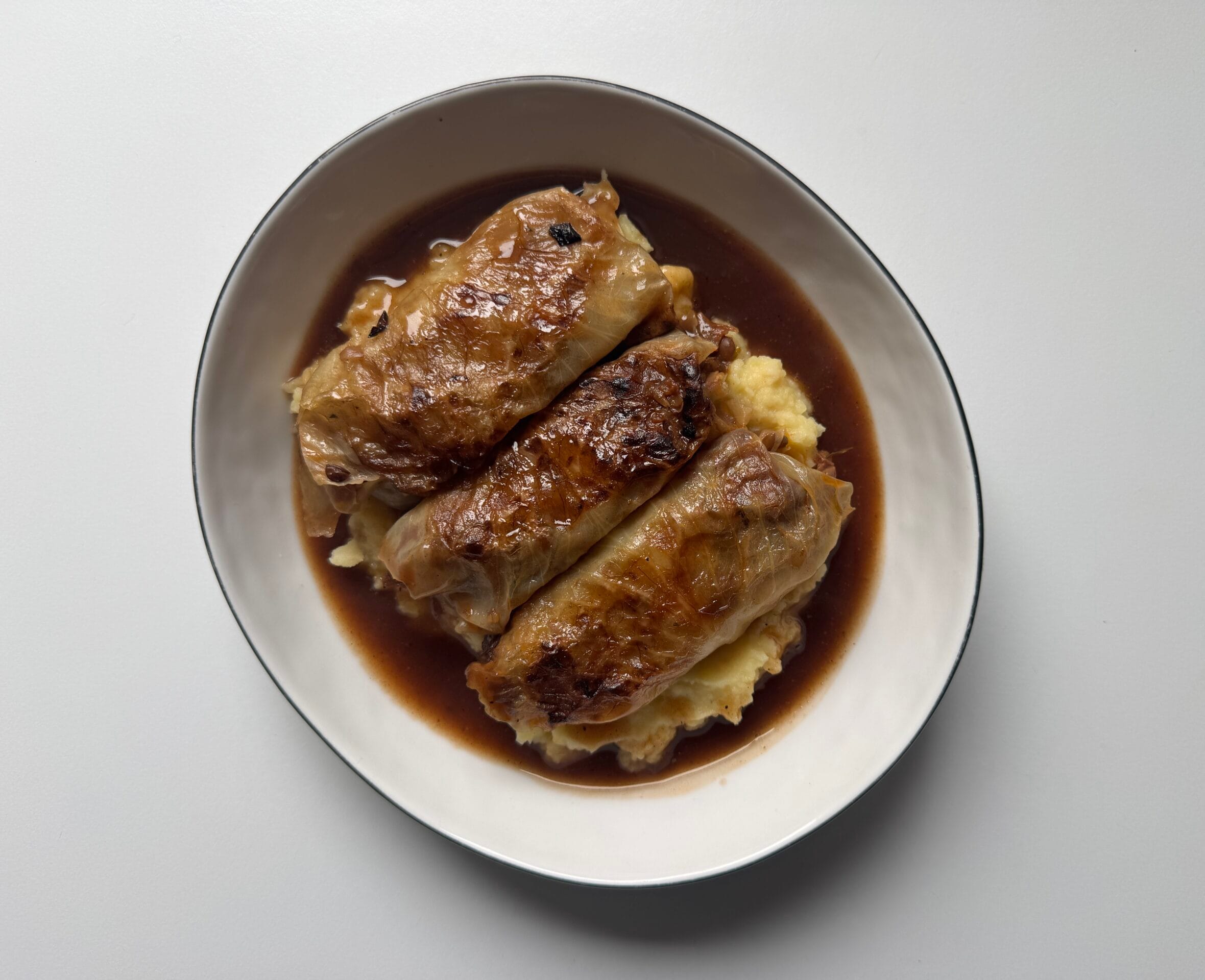 Lentil Stuffed Cabbage Rolls